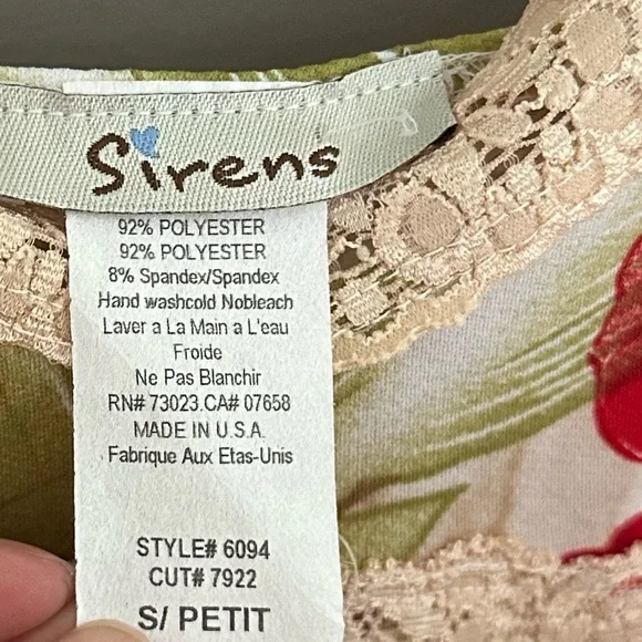 Vintage Sirens Floral Slip Dress with Pink and Green Accents - Picture 10 of 10